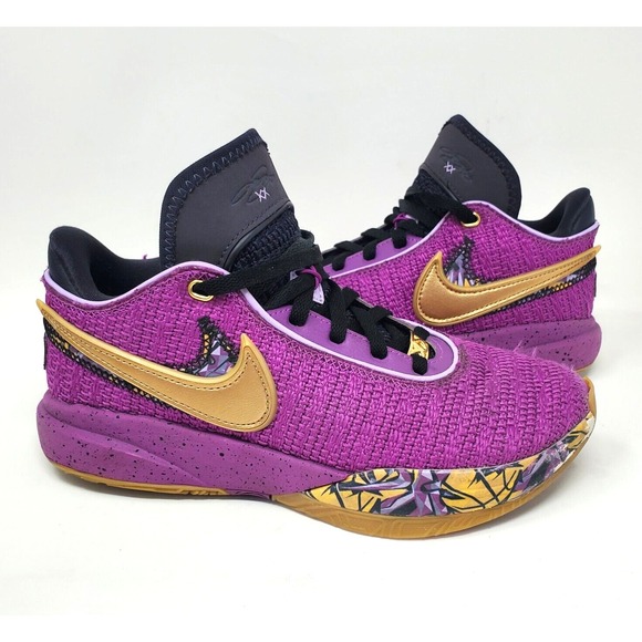 Nike LeBron XX 20 Lakers Pink Diamond Collection Size 5 Youth FD0207 500 - Picture 1 of 11